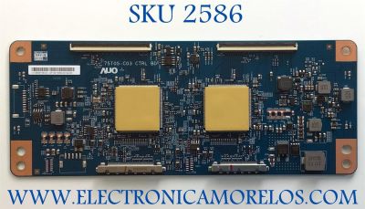 T-CON PARA TV VIZIO / NUMERO DE PARTE 55.65T55.C31 / 75T05-C03 CTRL BD / 5565T55C31 / UT-5565T55C31-14F-8215360-00122-03 / PANEL TPT650WR-QVN07.U REV:S403A / MODELO P65Q9-J01 LTMWH6KX / P65Q9-J01